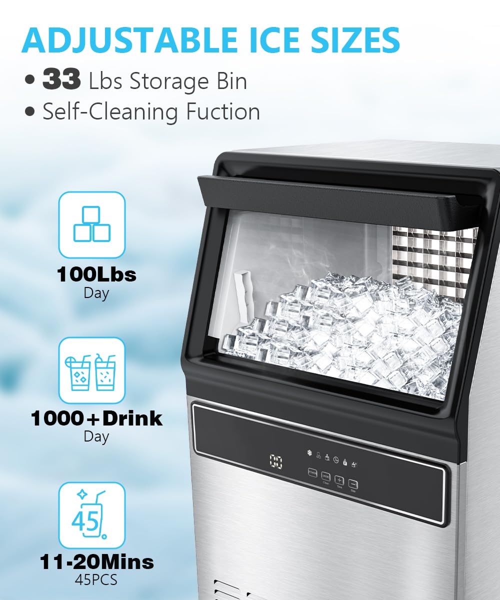 Freestanding Commercial Ice Maker - Z5845A - Multiple Sizes - 100LBS 200LBS 265LBS