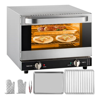 Heavy-Duty Commercial Stainless Steel Countertop Convection Toaster Oven