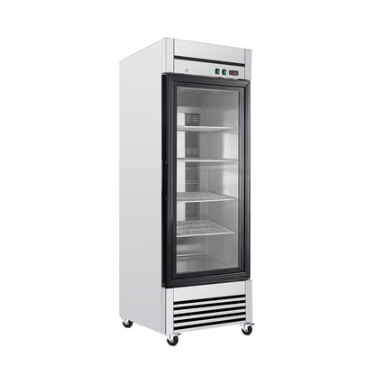27-Inch Commercial Single Glass Door Reach-In Display Refrigerator