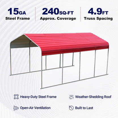 Classic Steel Carport 12FT x 20FT