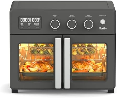 Martha Stewart 34-Qt French Door Air Fryer Oven – Caviar