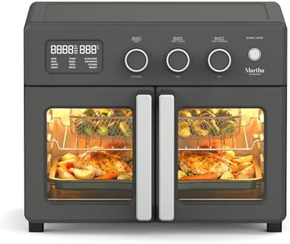 Martha Stewart 34-Qt French Door Air Fryer Oven – Caviar