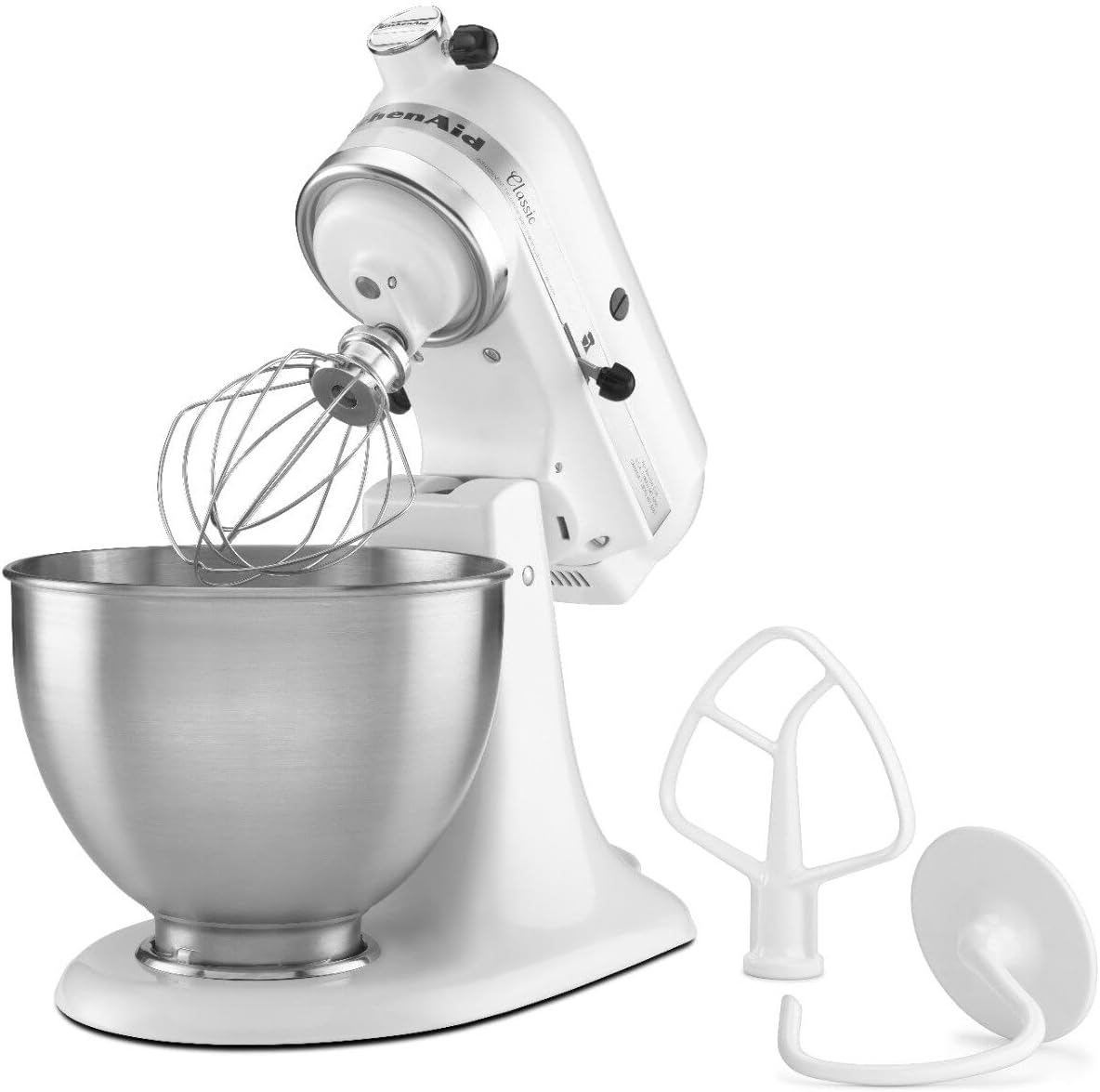 KitchenAid Classic 4.5-Qt Stand Mixer – K45SS, White