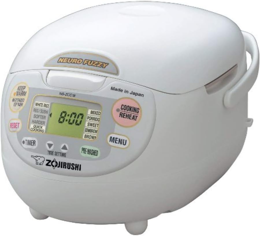 Zojirushi NS-ZCC10 Neuro Fuzzy Rice Cooker – White