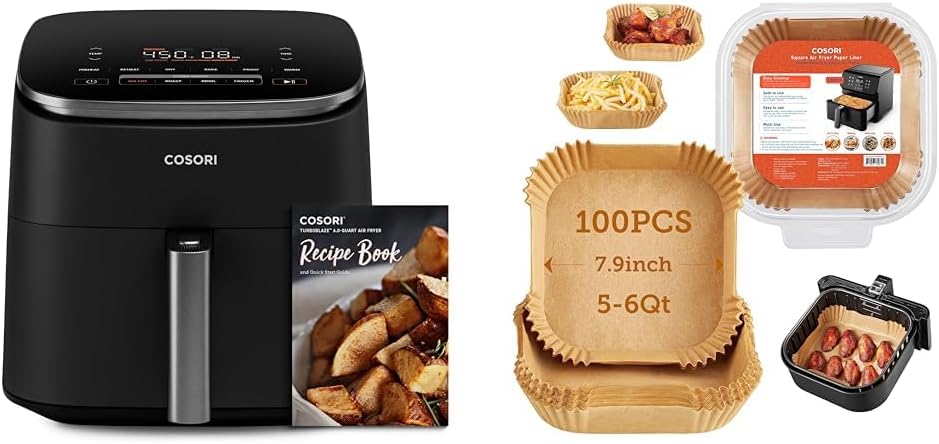 Cosori Iconic 6.5-Qt Stainless Steel Air Fryer – Ceramic