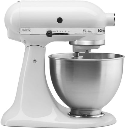 KitchenAid Classic 4.5-Qt Stand Mixer – K45SS, White