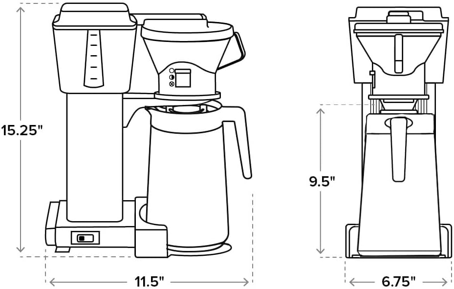 Technivorm Moccamaster KBT Coffee Brewer, 40 Oz