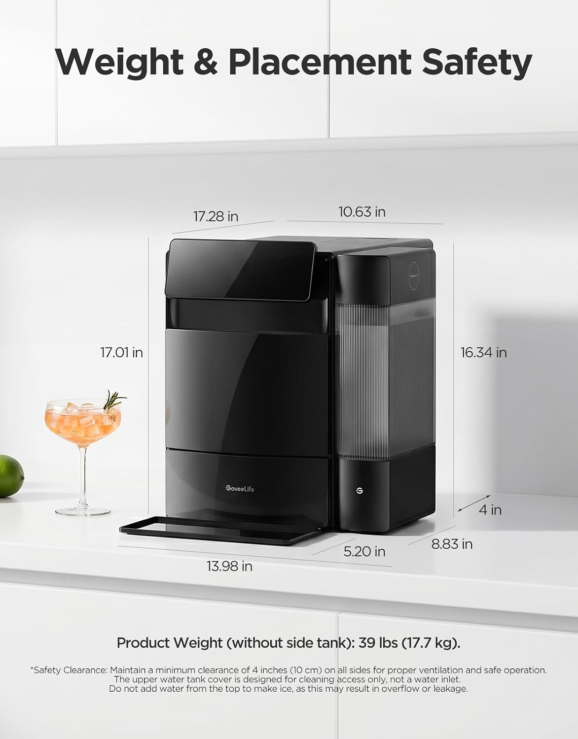 GoveeLife Smart Nugget Ice Maker Pro – 60 Lbs/Day