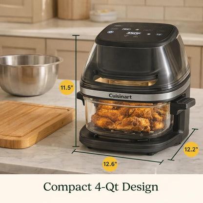 Cuisinart 4-Qt Air Fryer, Glass Basket – 5 Functions