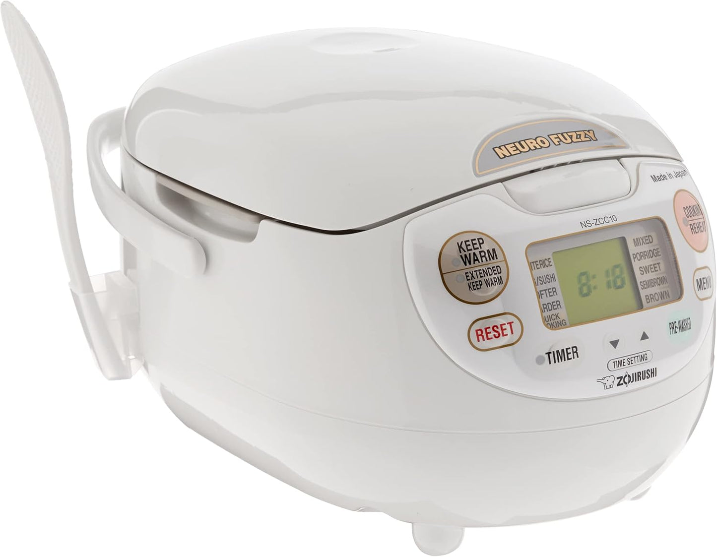 Zojirushi NS-ZCC10 Neuro Fuzzy Rice Cooker – White