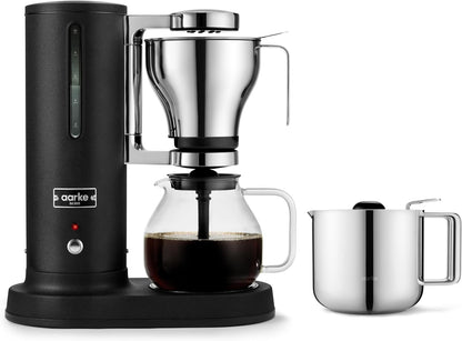 Aarke Drip Coffee Maker & Grinder – 60 Settings, Stainless Steel