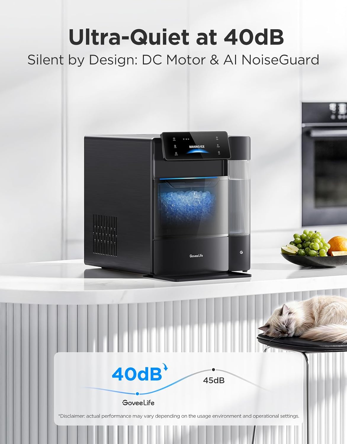 GoveeLife Smart Nugget Ice Maker Pro – 60 Lbs/Day