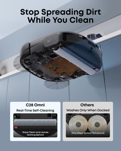 eufy C28 Robot Vacuum & Mop Combo, 15,000Pa