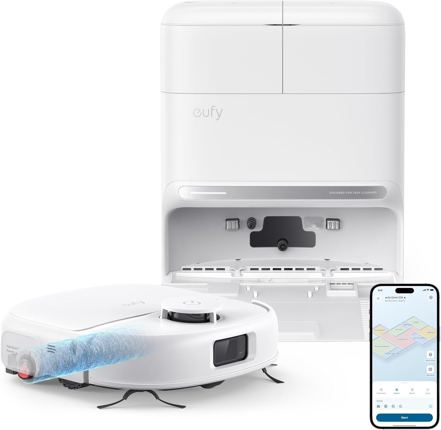 eufy C28 Robot Vacuum & Mop Combo, 15,000Pa