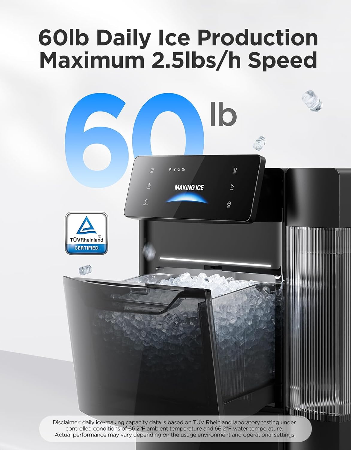 GoveeLife Smart Nugget Ice Maker Pro – 60 Lbs/Day