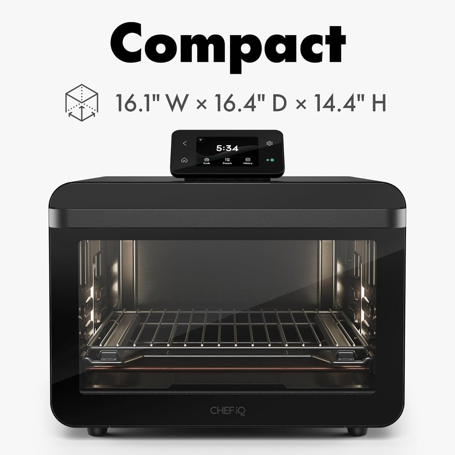 CHEF iQ MiniOven 11-in-1 Air Fryer Oven, 25 Qt – Black