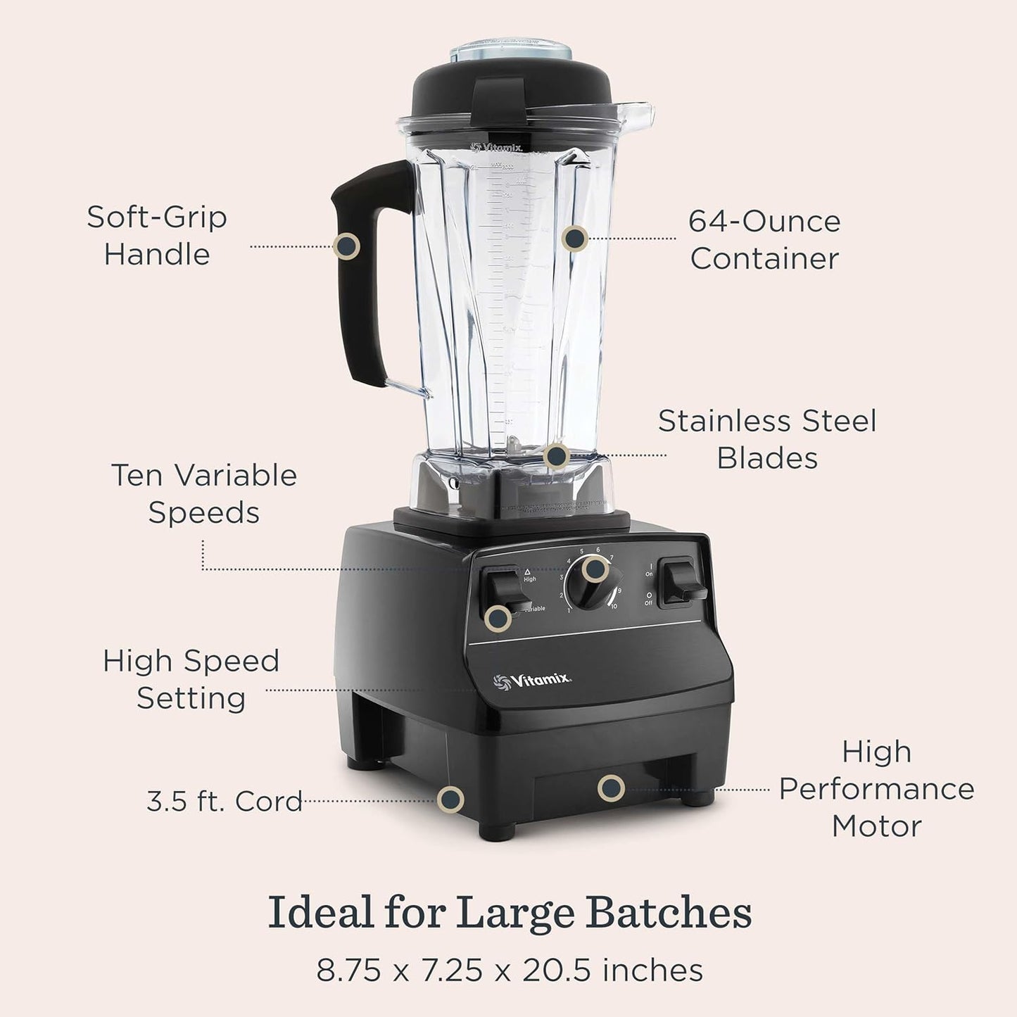 Vitamix 5200 Professional Blender, 64 Oz