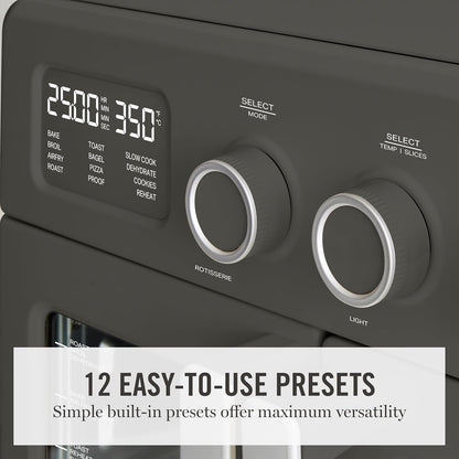 Martha Stewart 34-Qt French Door Air Fryer Oven – Caviar