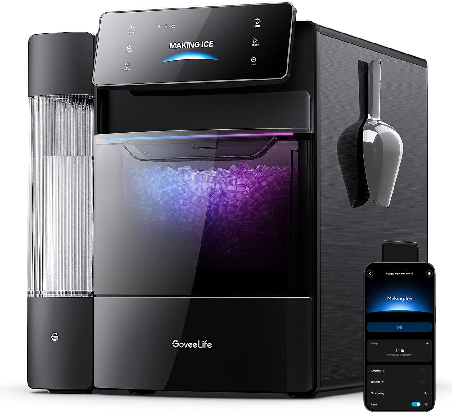 GoveeLife Smart Nugget Ice Maker Pro – 60 Lbs/Day