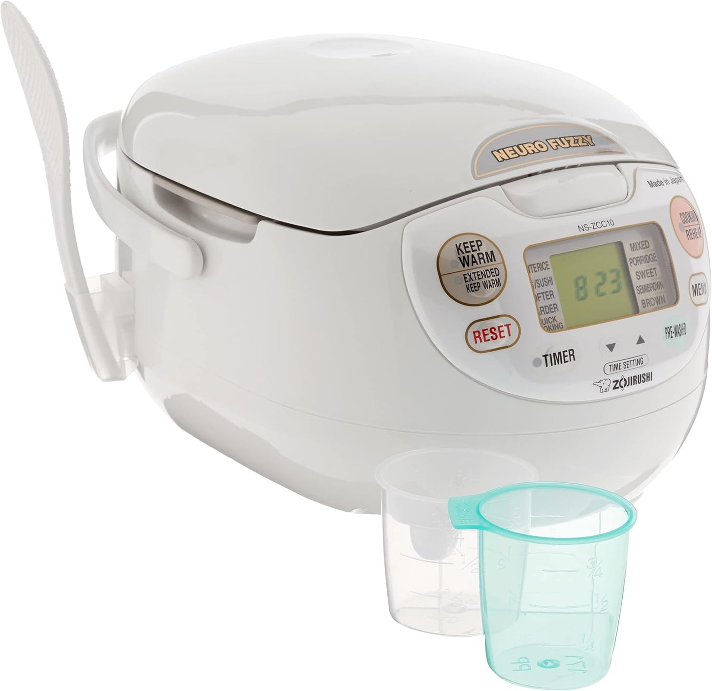 Zojirushi NS-ZCC10 Neuro Fuzzy Rice Cooker – White