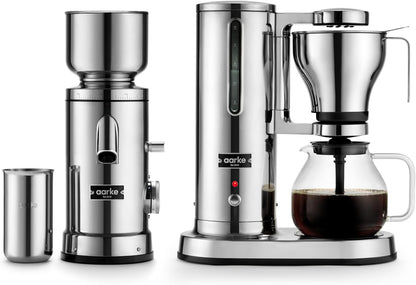 Aarke Drip Coffee Maker & Grinder – 60 Settings, Stainless Steel