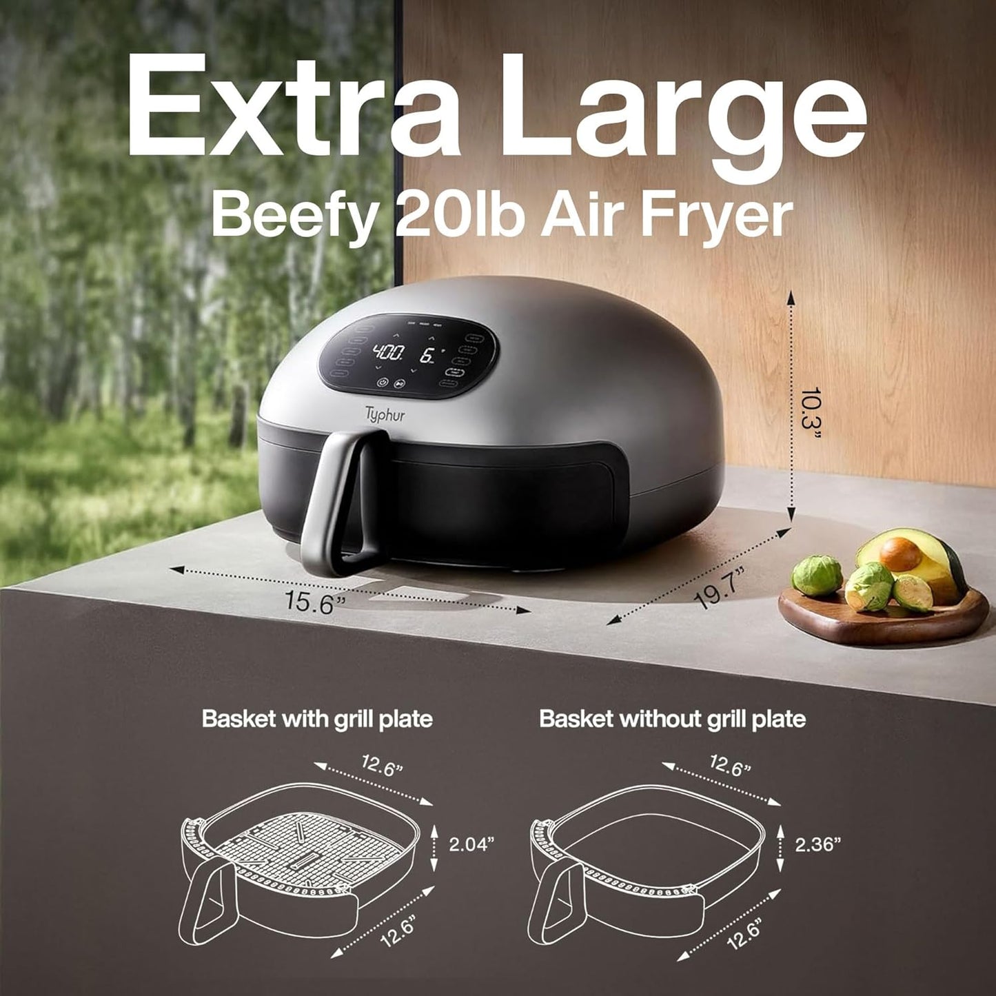 Typhur Dome 2 Smart Air Fryer, 15-in-1 – Large