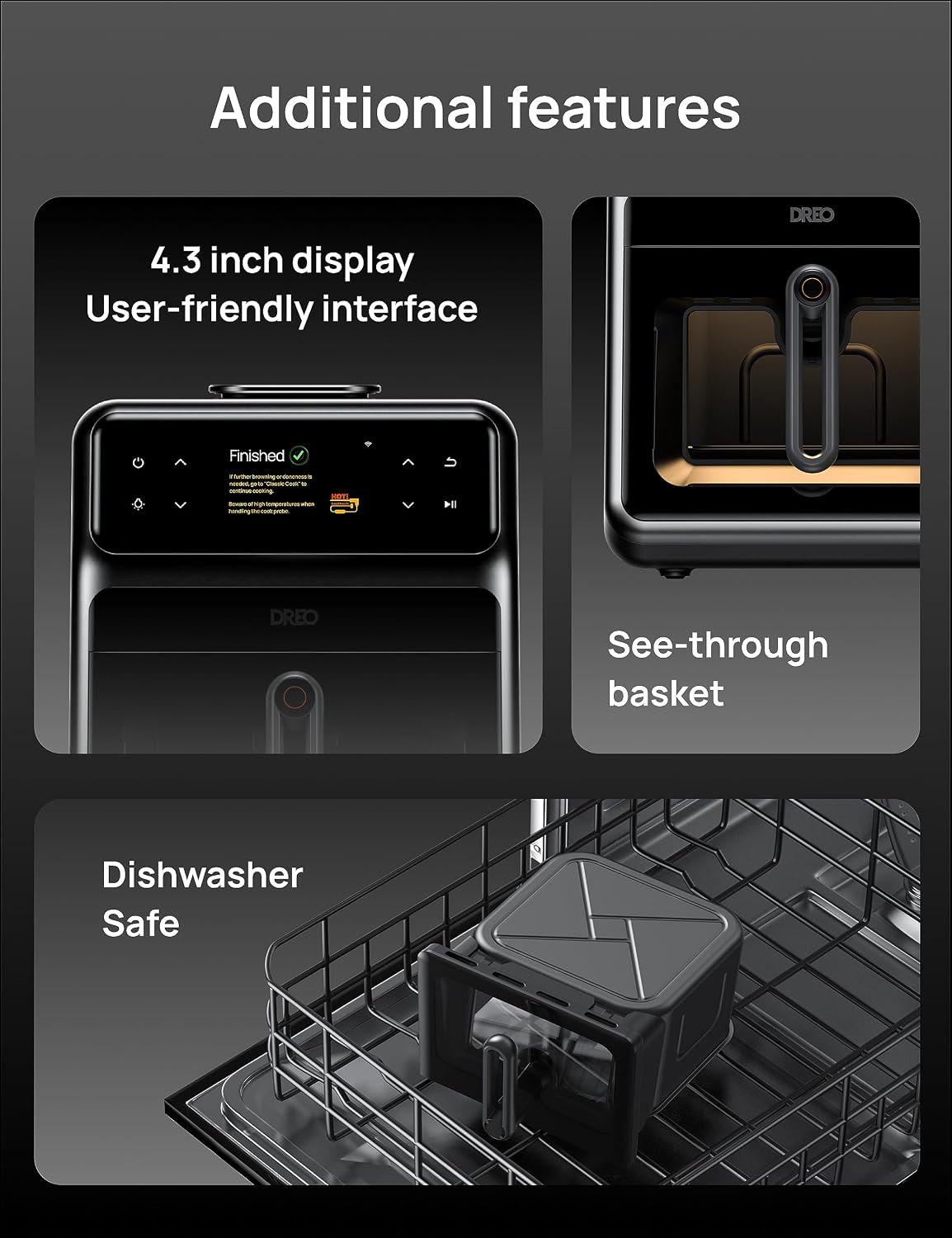 Dreo ChefMaker Combi Fryer Smart Air Fryer, 6 Qt
