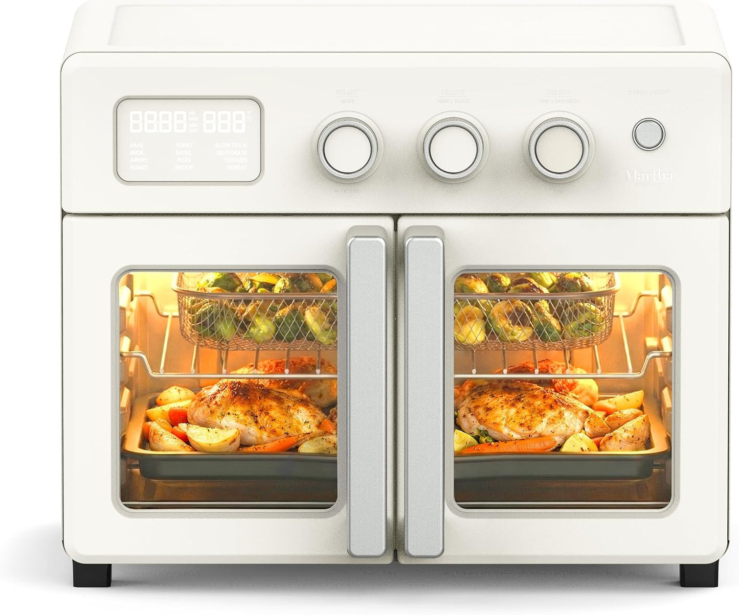 Martha Stewart 34-Qt French Door Air Fryer Oven – Caviar