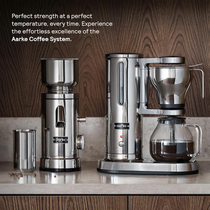 Aarke Drip Coffee Maker & Grinder – 60 Settings, Stainless Steel