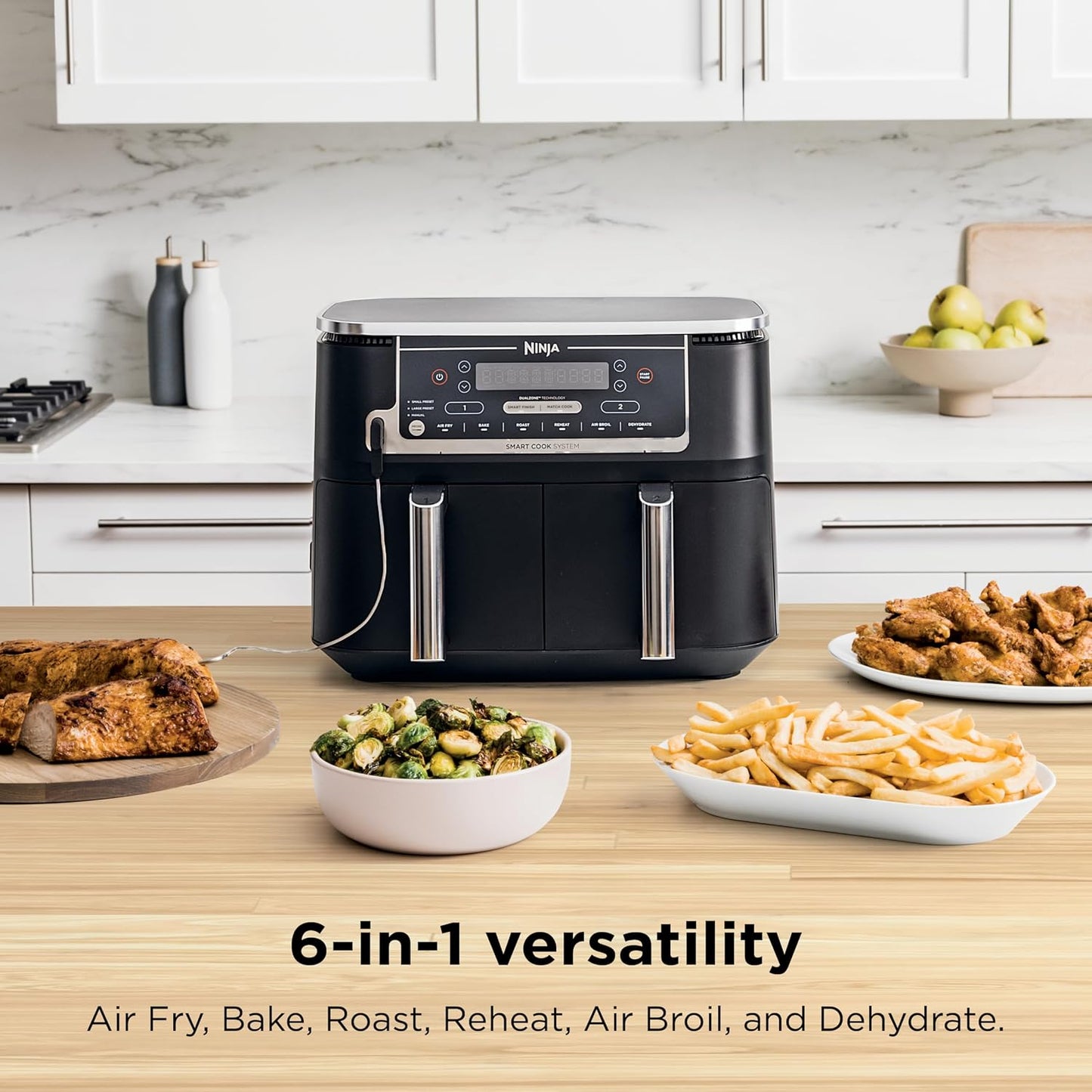 Ninja Foodi DualZone Smart XL Air Fryer, 10Qt