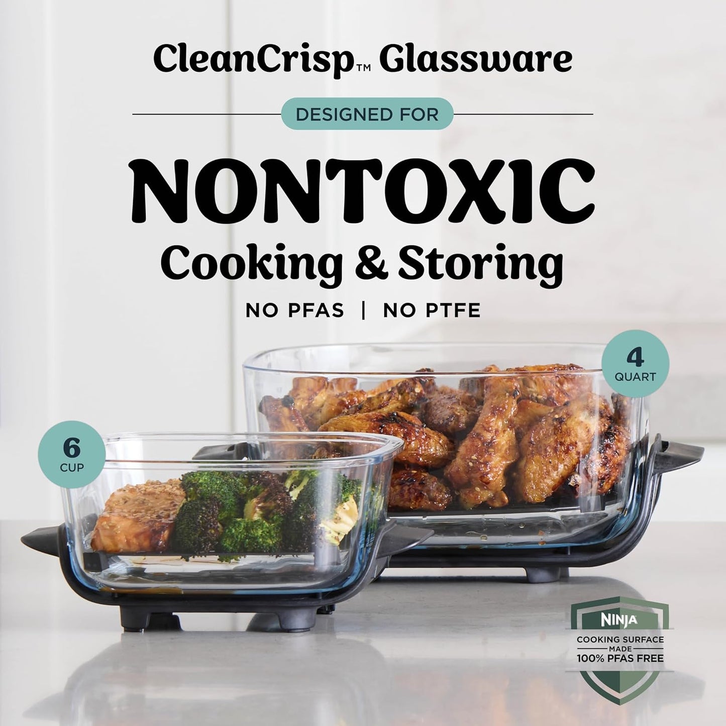 Ninja Crispi Glass Air Fryer, 4-in-1 – FN101GY