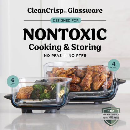 Ninja Crispi Glass Air Fryer, 4-in-1 – FN101GY