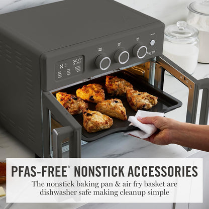 Martha Stewart 34-Qt French Door Air Fryer Oven – Caviar