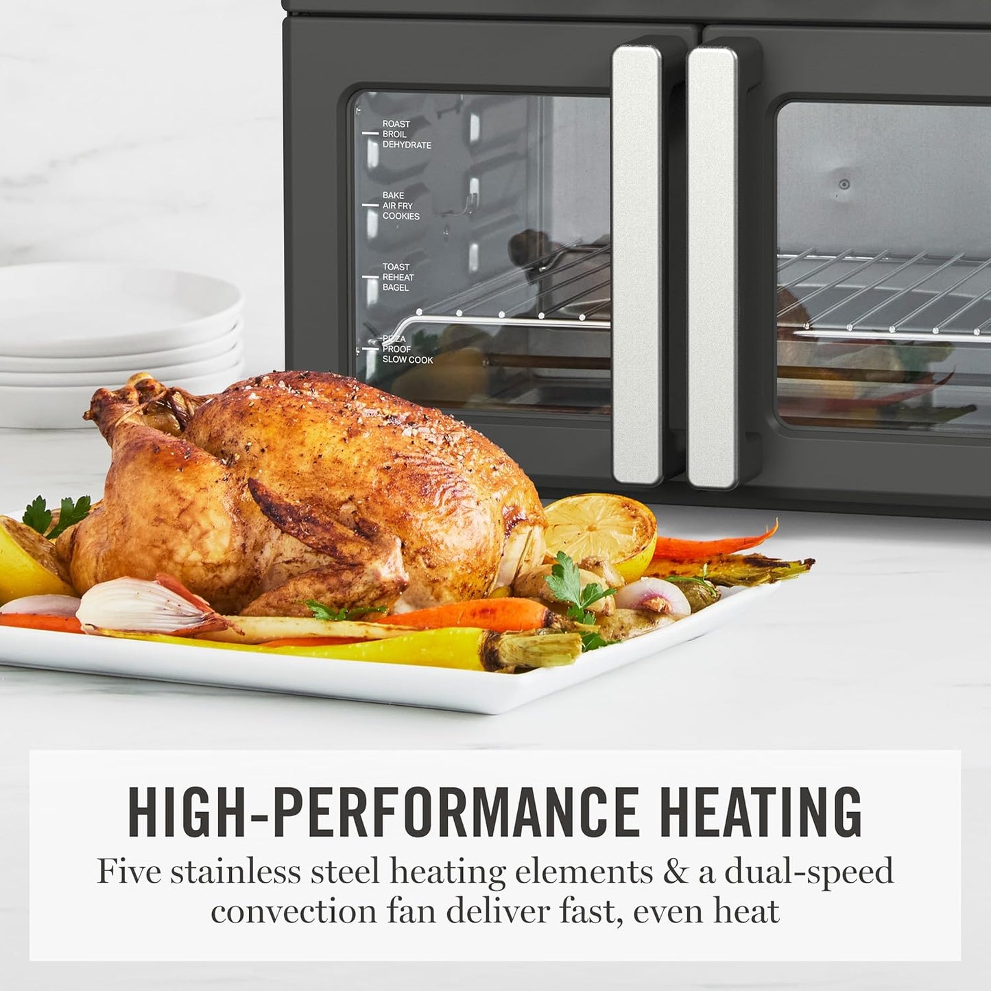 Martha Stewart 34-Qt French Door Air Fryer Oven – Caviar