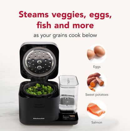 KitchenAid 8-Cup Grain & Rice Cooker – Black Matte