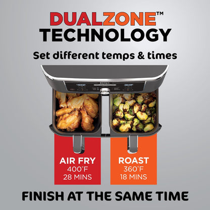 Ninja Foodi DualZone XL 10Qt Air Fryer, 6-in-1