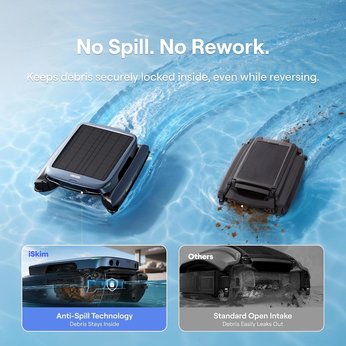Beatbot iSkim Robotic Pool Skimmer – 24/7 Solar, 9L