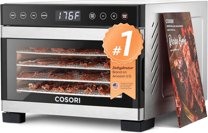Cosori Food Dehydrator, 6 Stainless Steel Trays – 6.5 Sq Ft