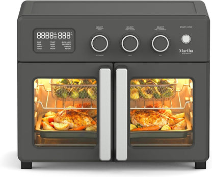 Martha Stewart 34-Qt French Door Air Fryer Oven – Caviar