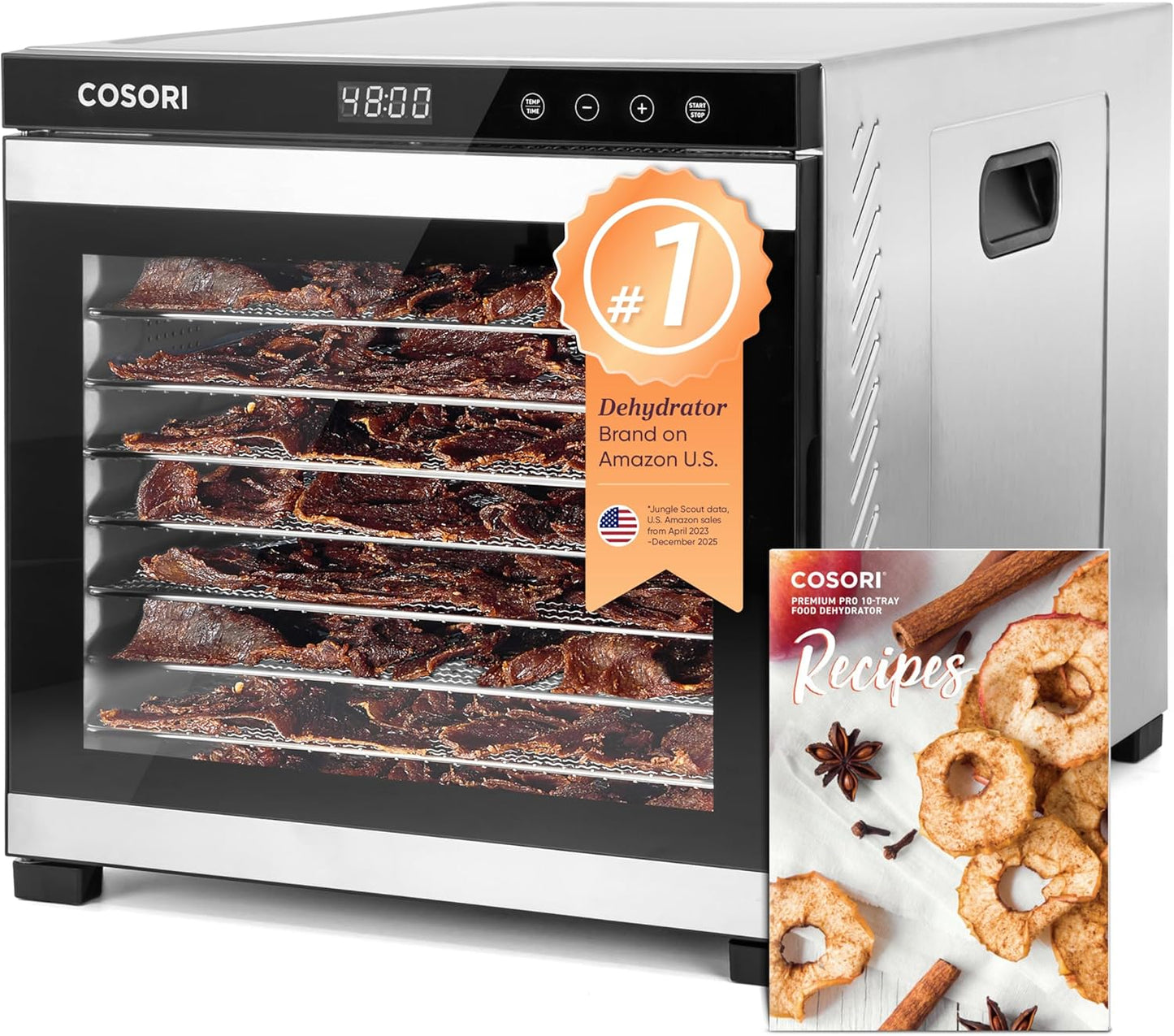 Cosori Food Dehydrator, 6 Stainless Steel Trays – 6.5 Sq Ft