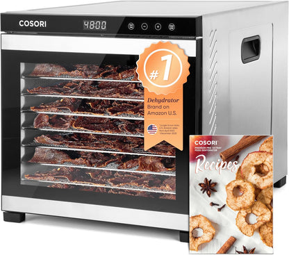 Cosori Food Dehydrator, 6 Stainless Steel Trays – 6.5 Sq Ft