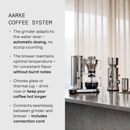 Aarke Drip Coffee Maker & Grinder – 60 Settings, Stainless Steel