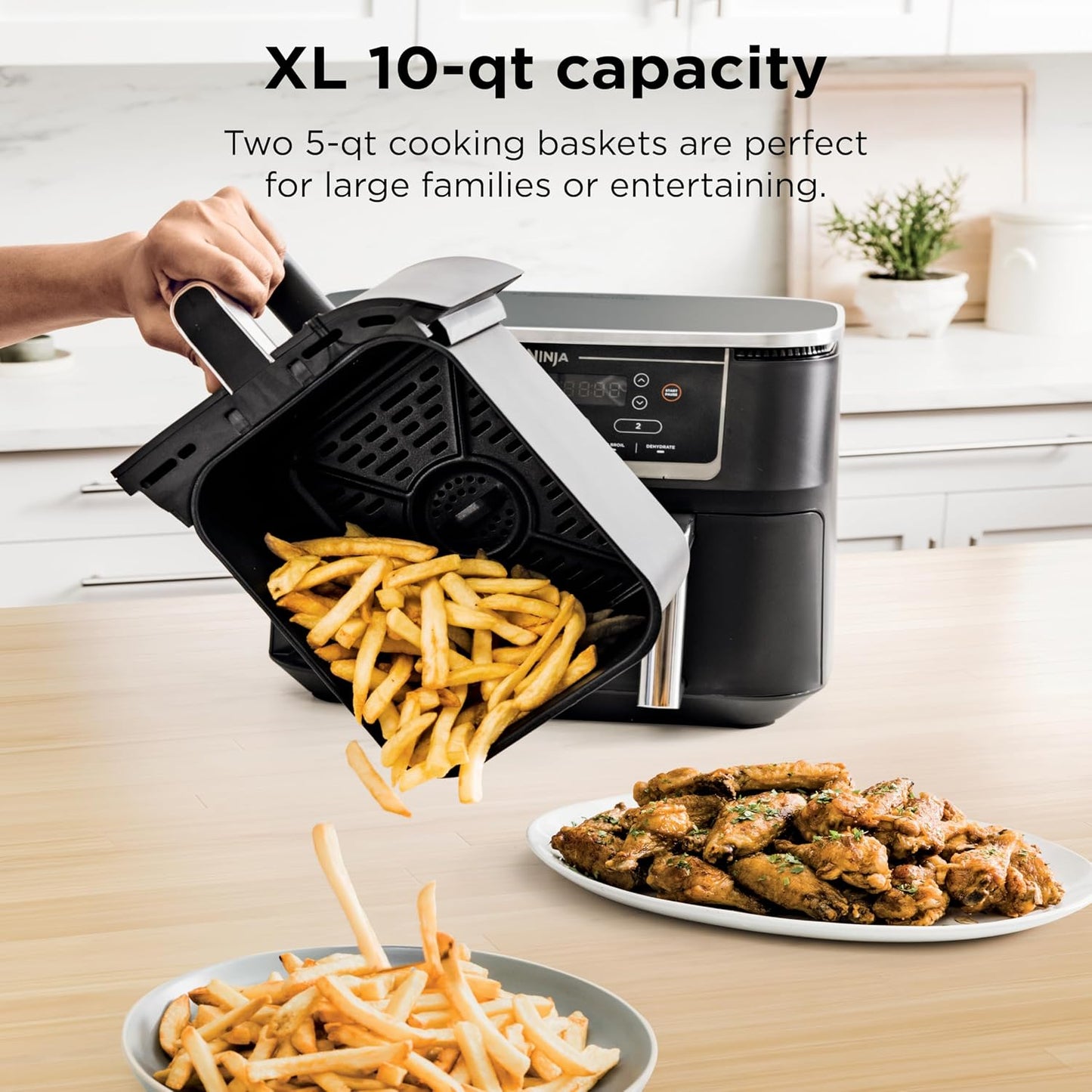 Ninja Foodi DualZone Smart XL Air Fryer, 10Qt