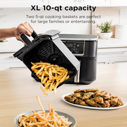 Ninja Foodi DualZone Smart XL Air Fryer, 10Qt