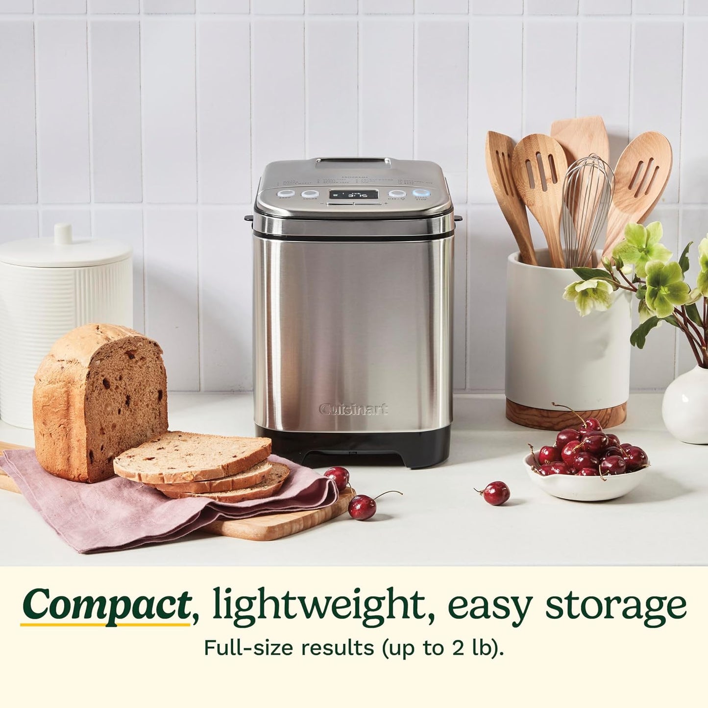 Cuisinart Bread Maker, 12 Programs – 2 Lbs, Stainless Steel