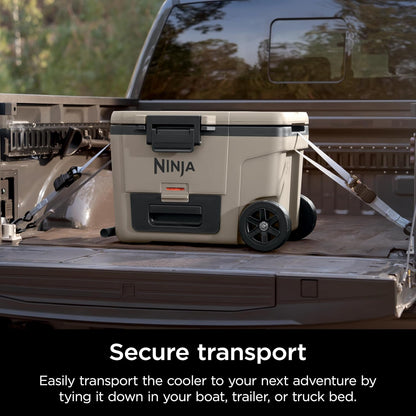 Ninja FrostVault 65Qt Wheeled Cooler – Birch Beige