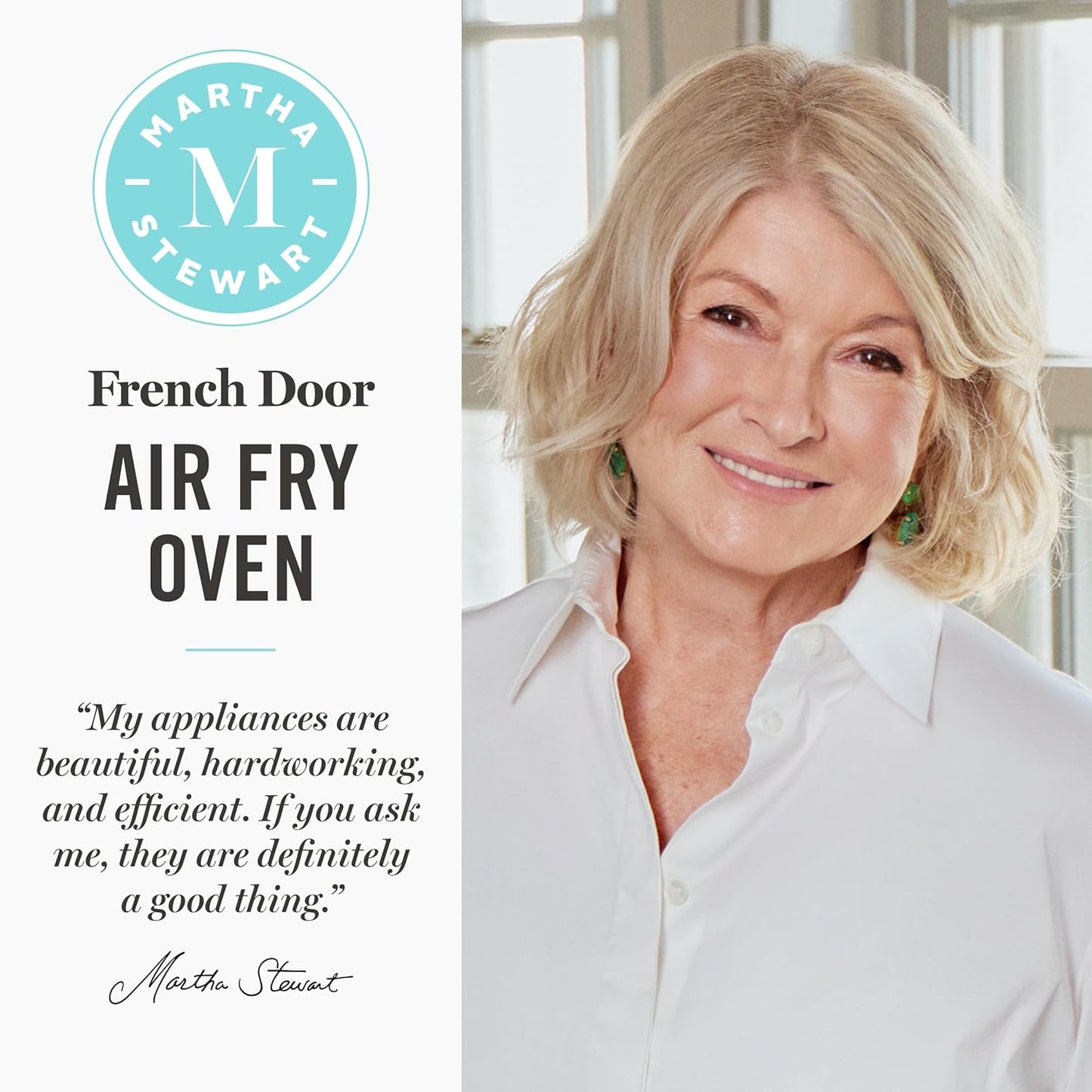 Martha Stewart 34-Qt French Door Air Fryer Oven – Caviar