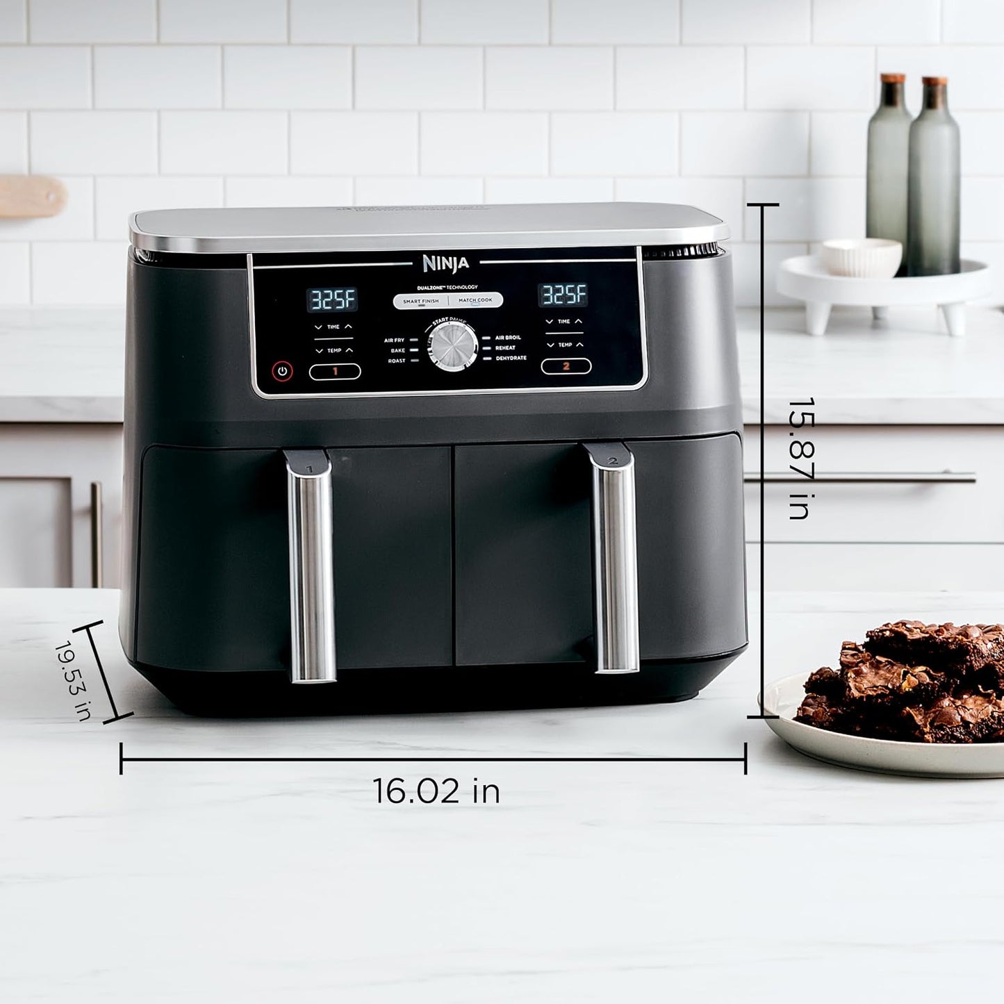 Ninja Foodi DualZone XL 10Qt Air Fryer, 6-in-1