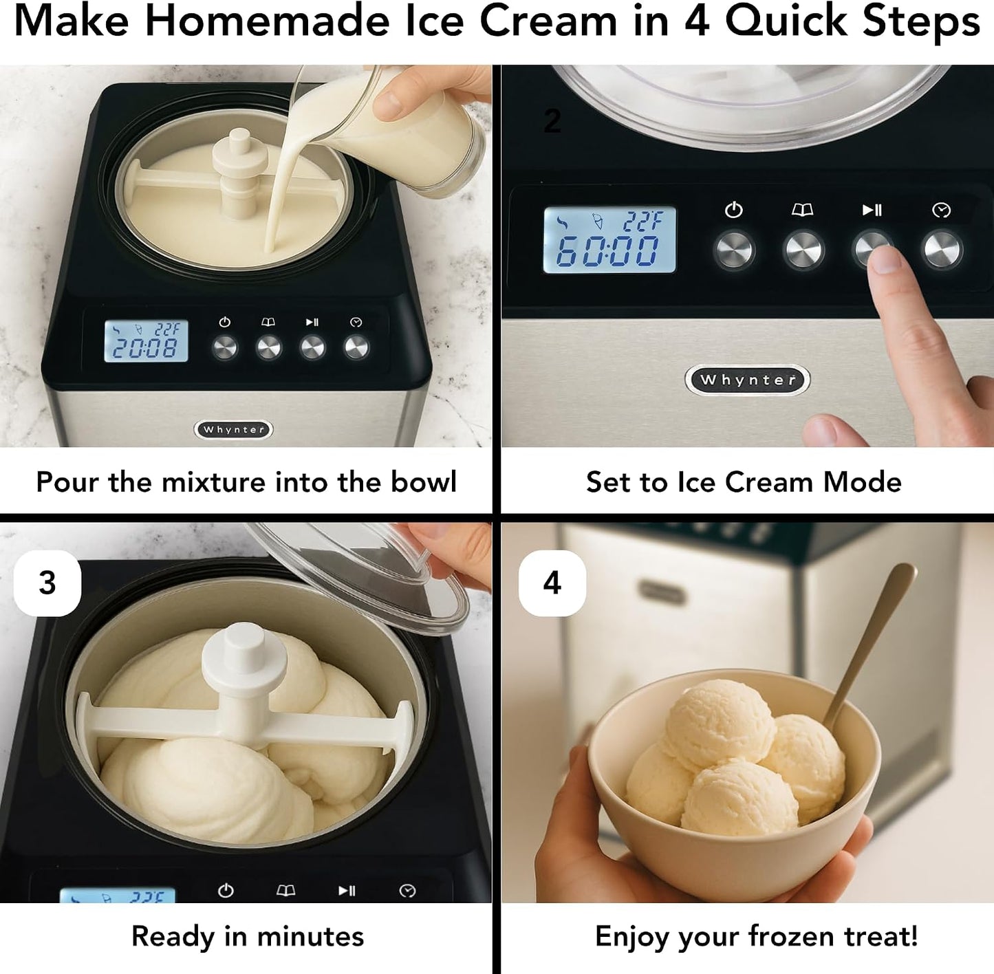 Whynter ICM-201SB 2.1 Qt Automatic Ice Cream Maker – Stainless Steel