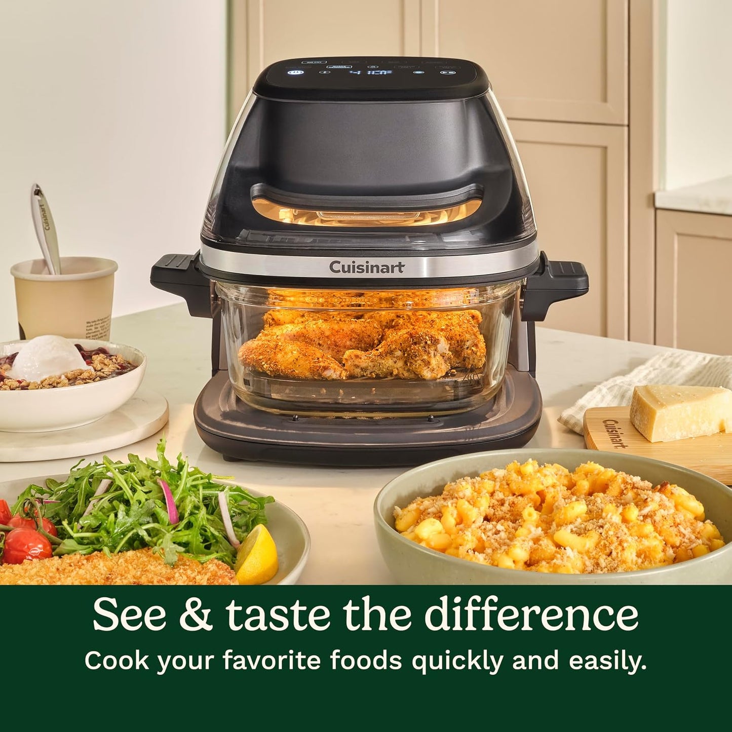 Cuisinart 4-Qt Air Fryer, Glass Basket – 5 Functions